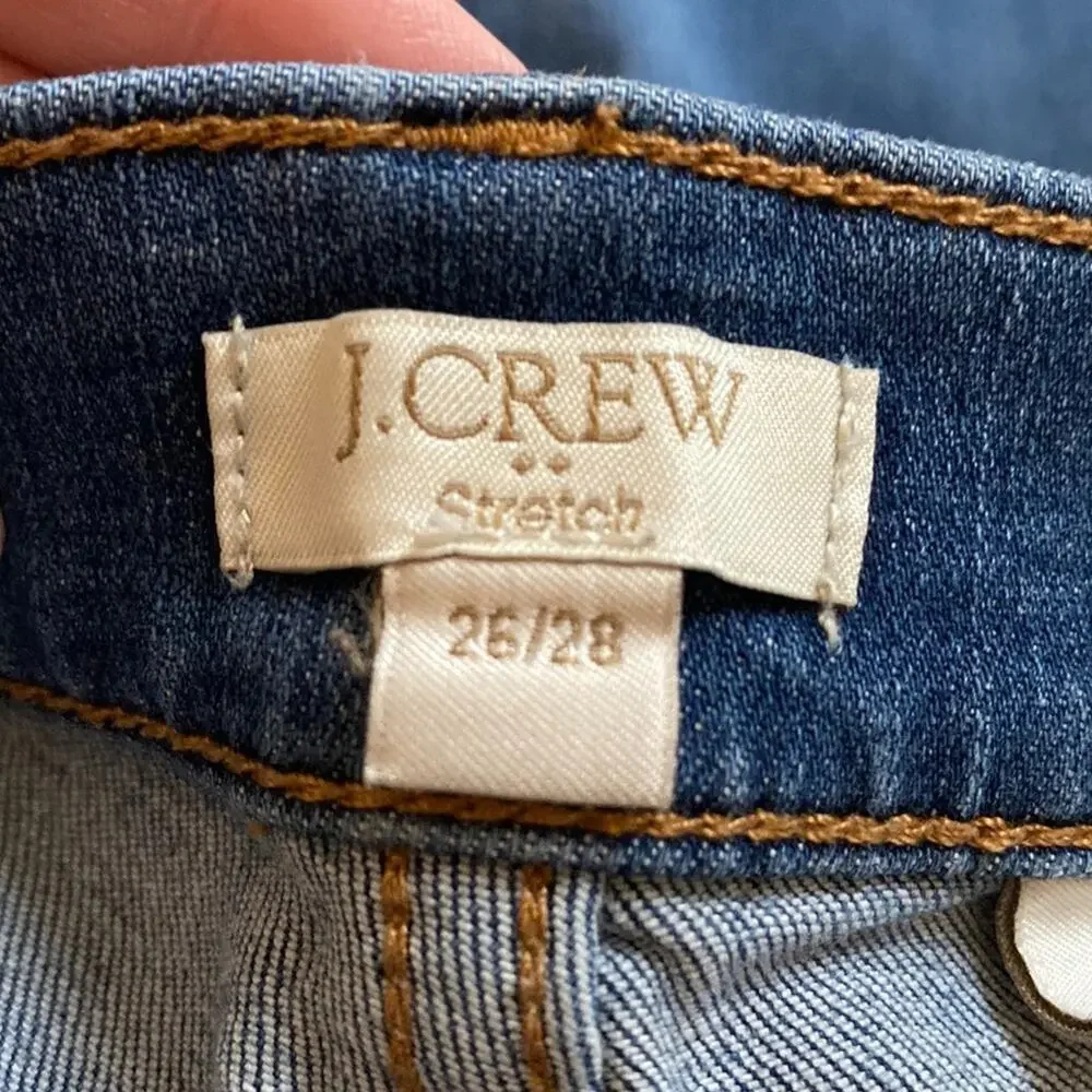 J. Crew Medium Wash Soft Skinny Ankle Jeans with Stretch Size 26
